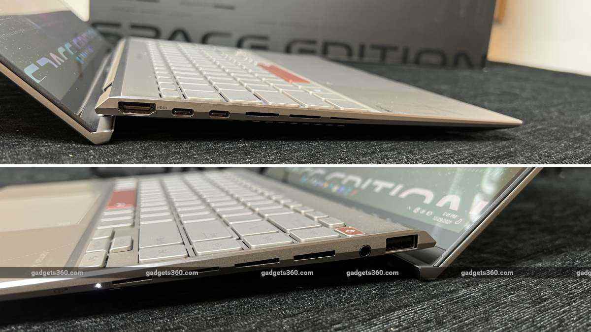 Asus ZenBook 14X OLED Space Edition bağlantı noktaları ndtv asus