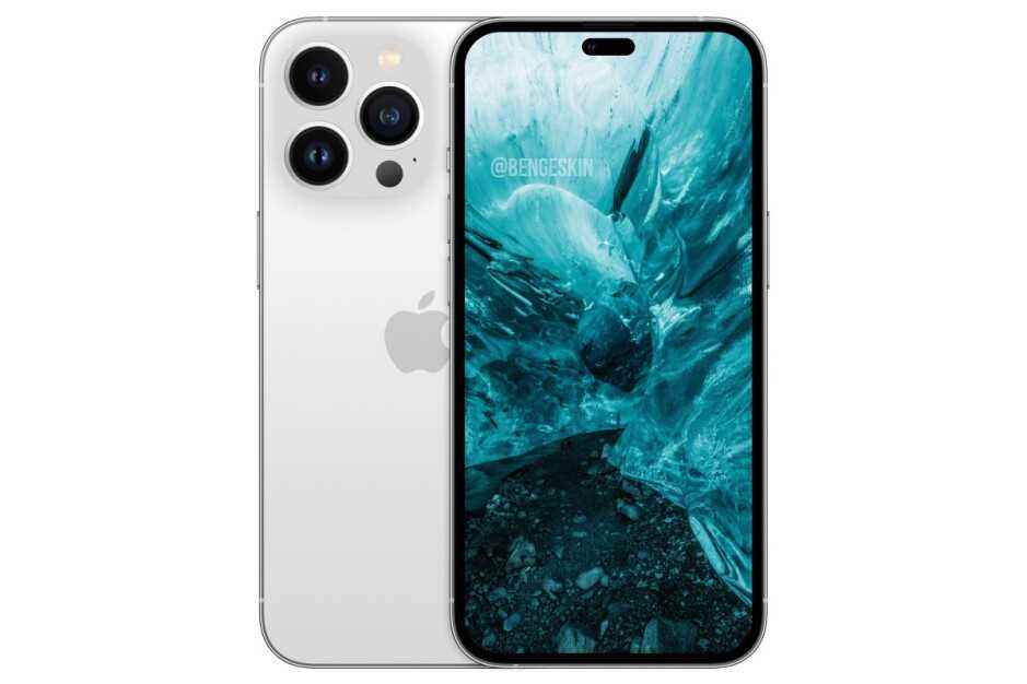 iPhone 14 Pro (hayali) hap şeklinde bir delgeçle böyle görünebilir - Yine başka bir kaynak Apple'ın iPhone 14 Pro delgeç planını 'destekliyor'