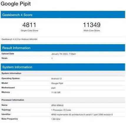 Katlanabilir bir Google Pixel hala çalışmalarda, yeni Geekbench listesini gösteriyor