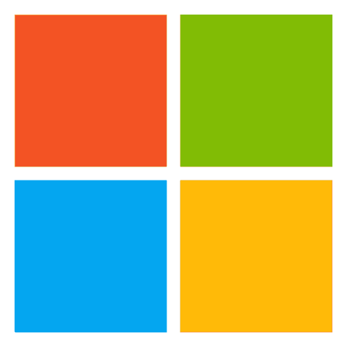 Microsoft Logo Kare Şeffaf