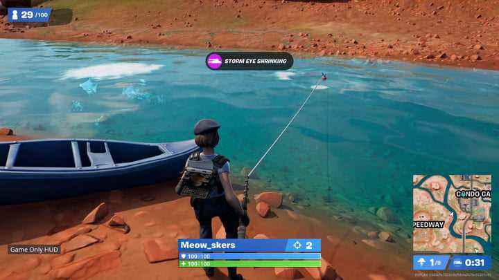 Fortnite'da balık tutmak.