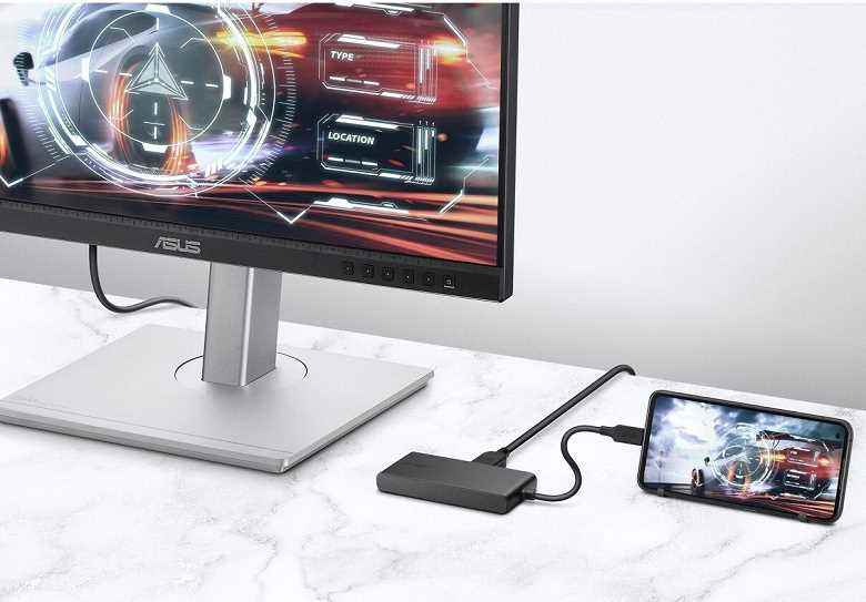 Asus Dual 4K USB-C Dock, USB-C bağlantı noktasına sahip bir bilgisayara iki 4K monitör bağlamanıza olanak tanır