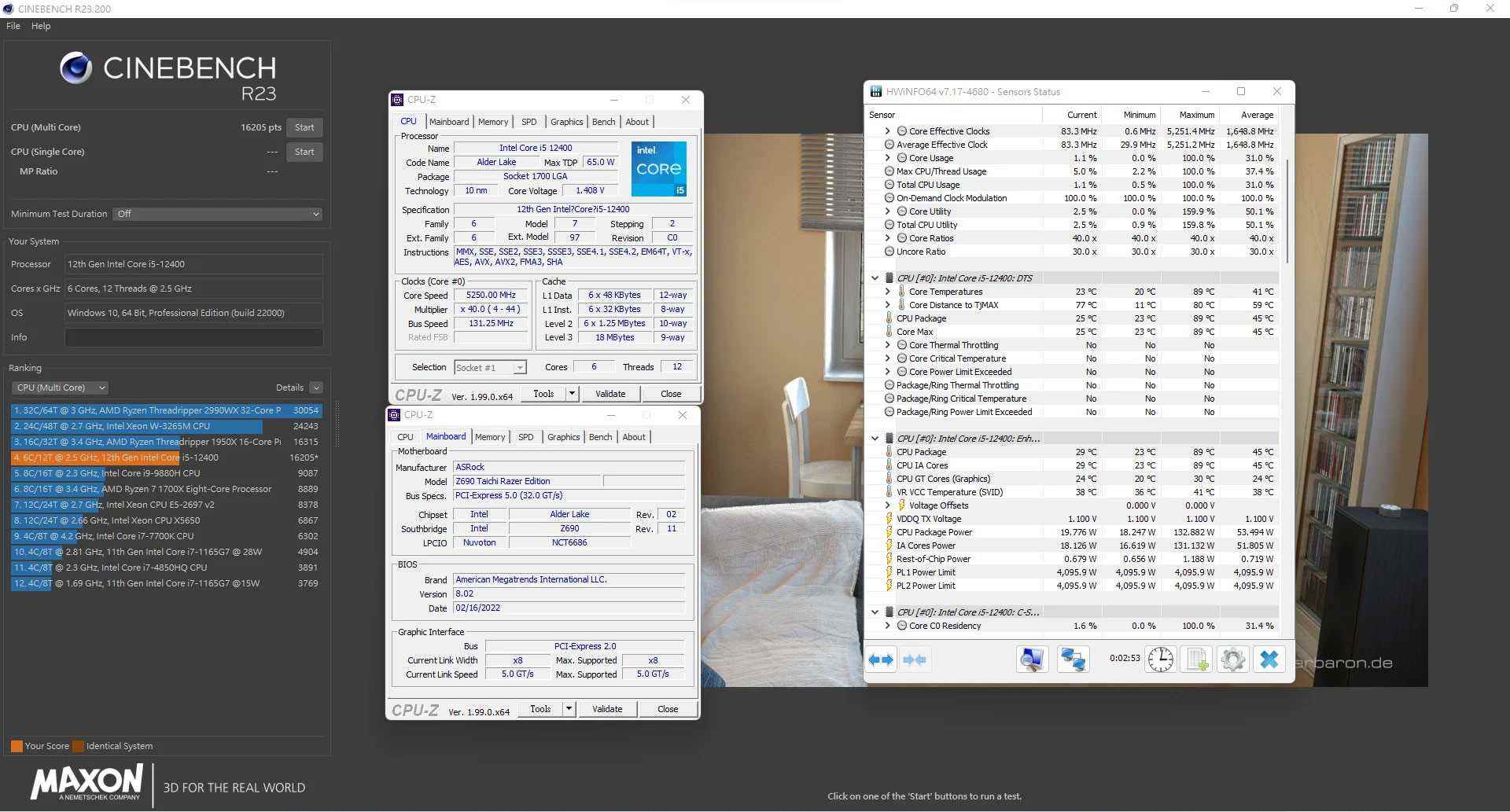 K olmayan bir Alder Lake CPU'yu overclock etme