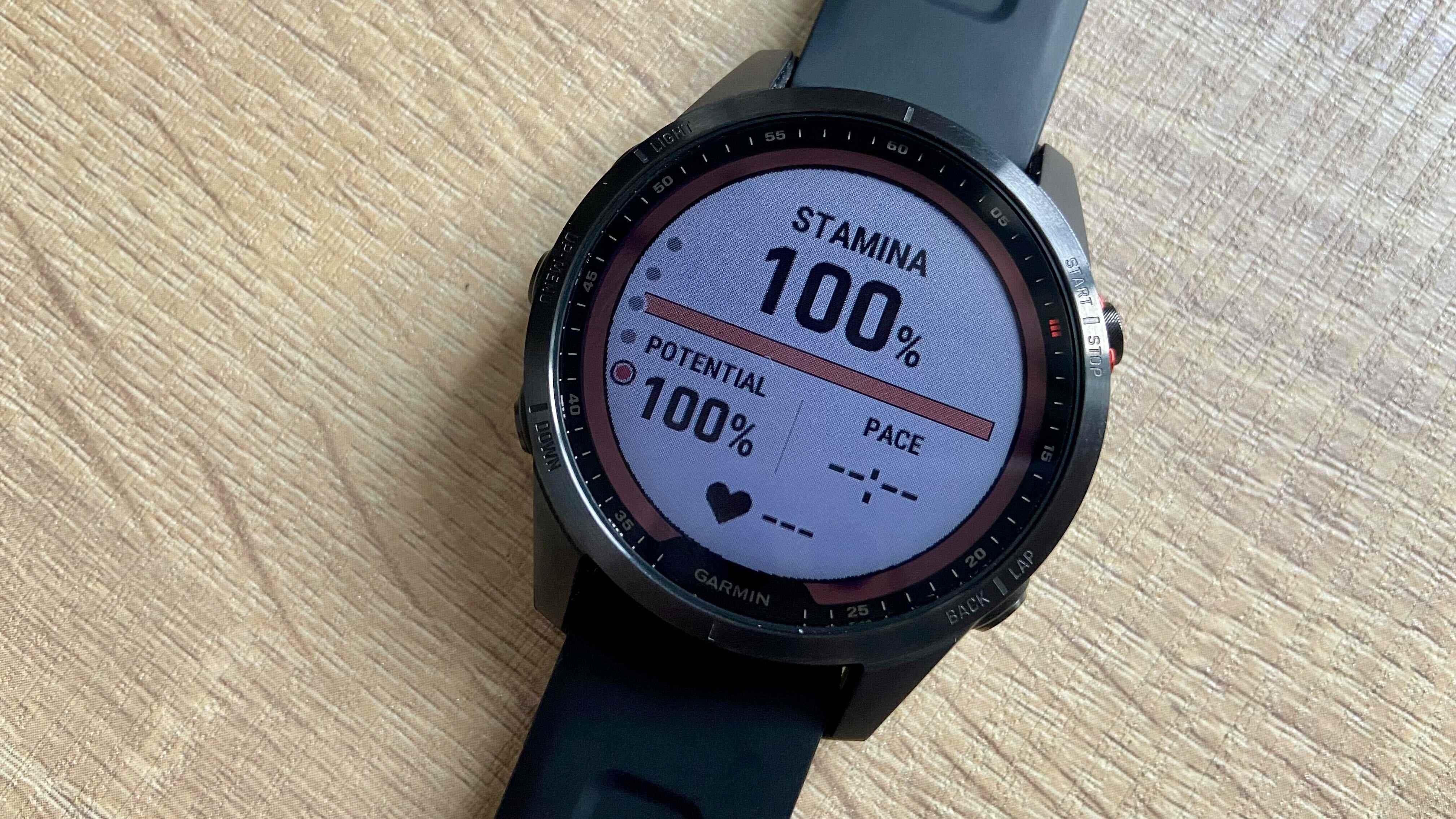 Garmin Fenix ​​7S'deki dayanıklılık ekranının bir fotoğrafı