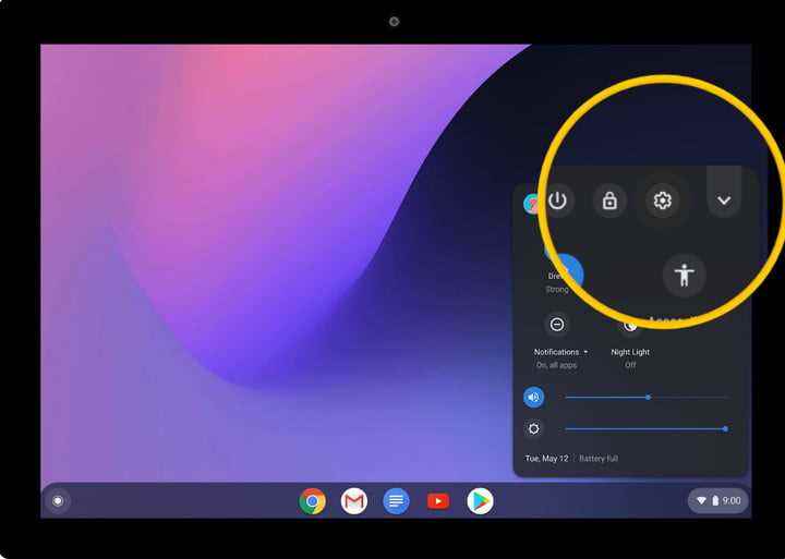 Chrome OS ayarlarını seçin.