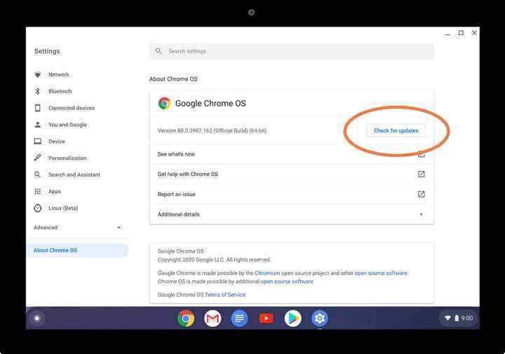 chromebook chrome os güncellemesi nasıl güncellenir güncellemeleri kontrol et