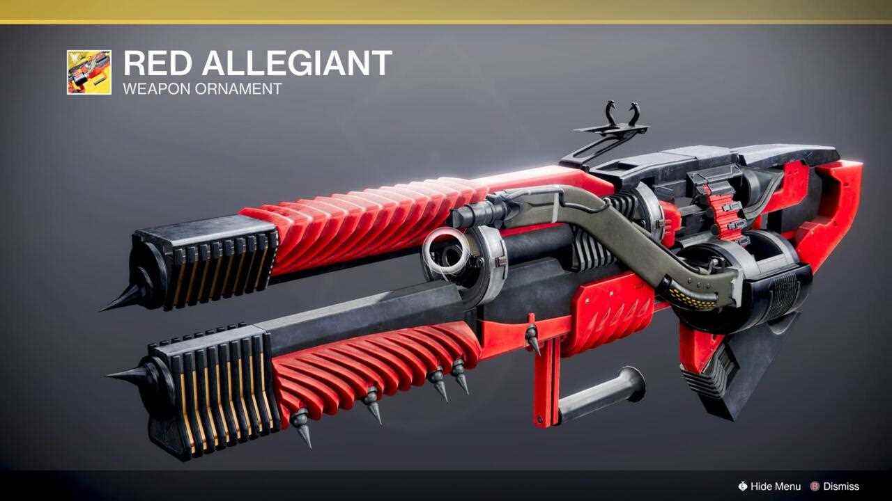 Grand Overture Red Allegiant silah süsü