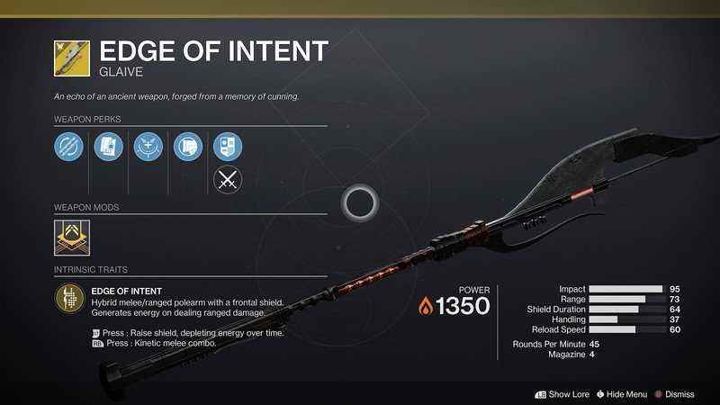 Destiny 2 Edge Of Intent Egzotik