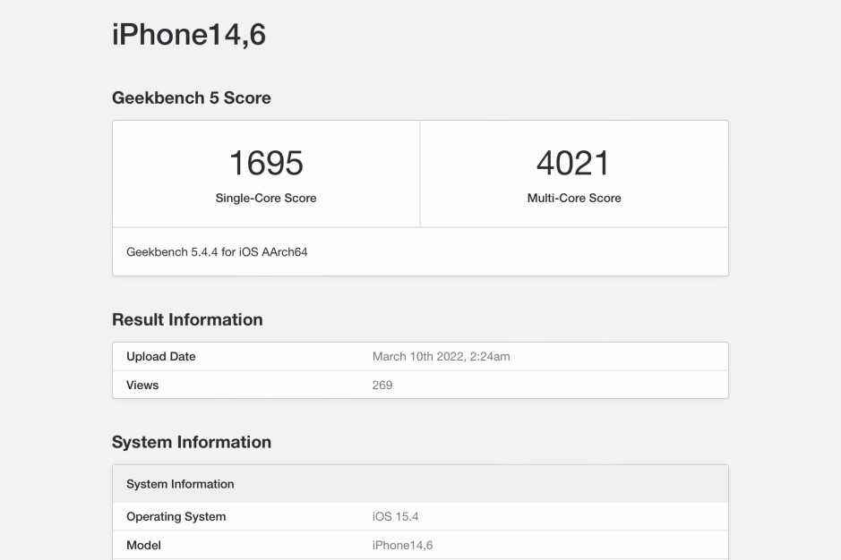 iPhone SE (2022) GeekBench sonucu yeni telefonun gücünü gösteriyor