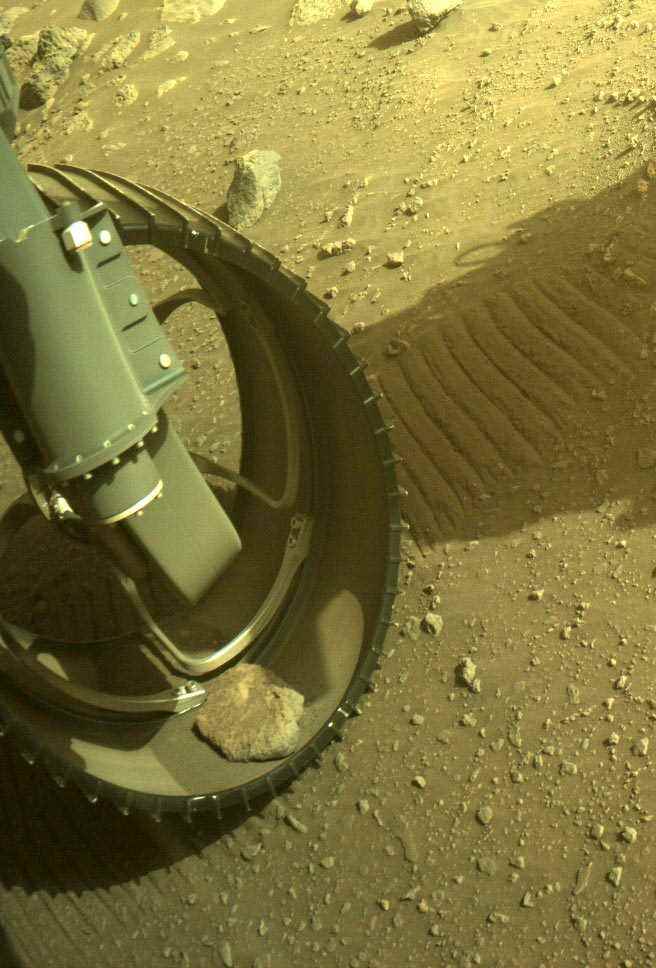 Mars Azim Rover Kaya Tekerlek Sol 374
