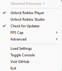 rbxfpsunlocker için menü seçeneği