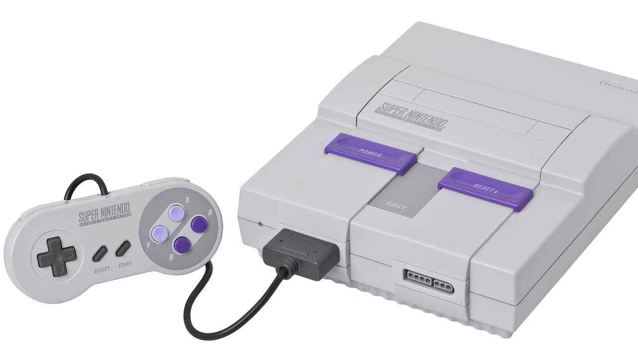 Beyaz bir arka plan üzerinde süper Nintendo