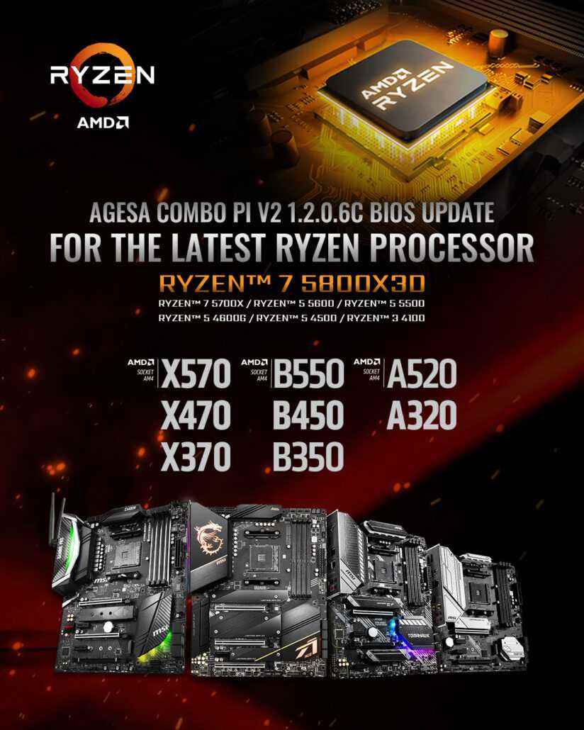 MSI'ın 500, 400 ve 300 AM4 Anakartları Yeni BIOS Sayesinde Ryzen 7 5800X3D, Ryzen 5000 ve Ryzen 4000 CPU'ya Hazır