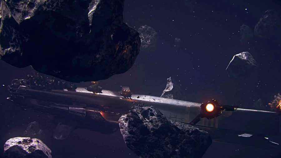 CGI uzay savaşını gösteren hayatta kalma FPS Maruaders fragmanından bir kare
