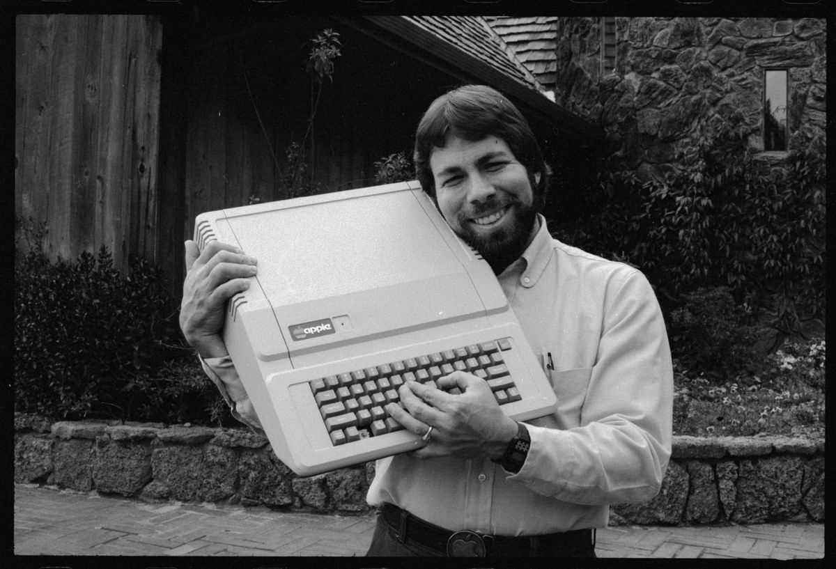 Apple IIe ile Steve Wozniak
