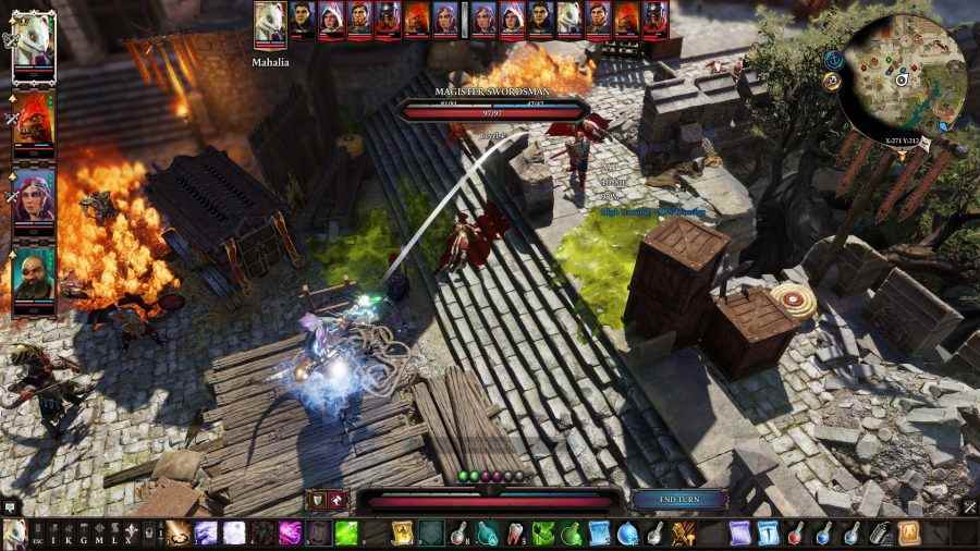 En iyi çevrimdışı oyunlardan biri olan Divinity Original Sin 2'de büyük bir dövüşte büyü yapmak