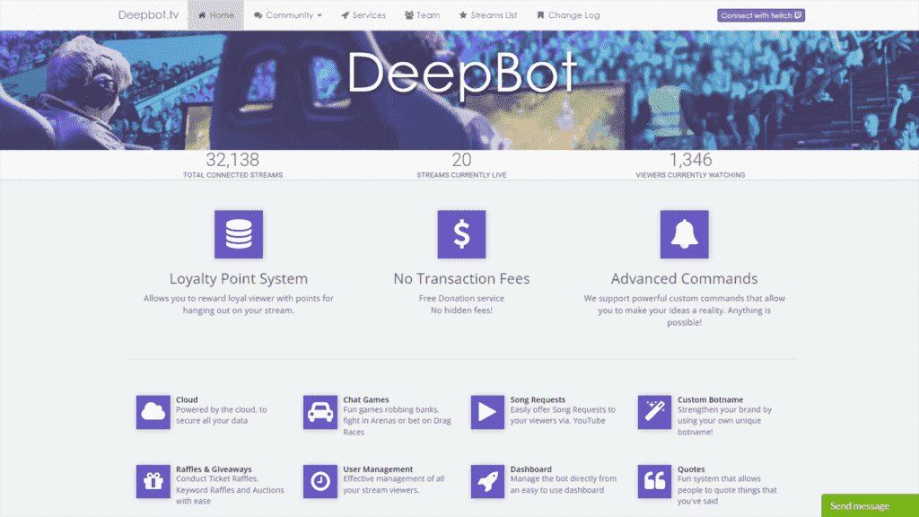 Deepbot Web Sitesi Ana Sayfası