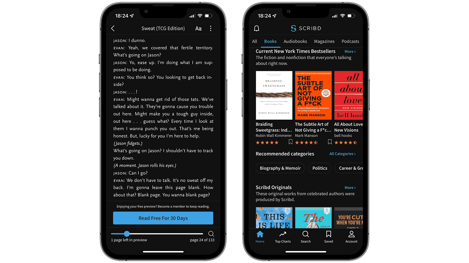 iOS'ta Scribd