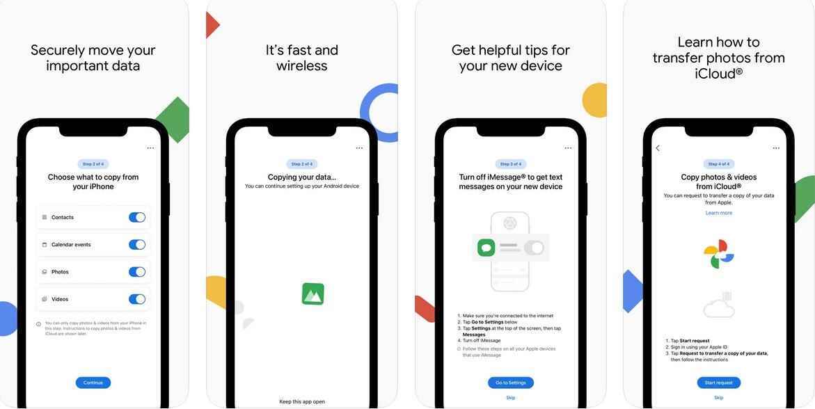 Google, Apple App Store'da Android'e geç uygulamasını sessizce listeliyor - Google, yeni uygulamayla iOS'tan Android'e geçişi kolaylaştırıyor