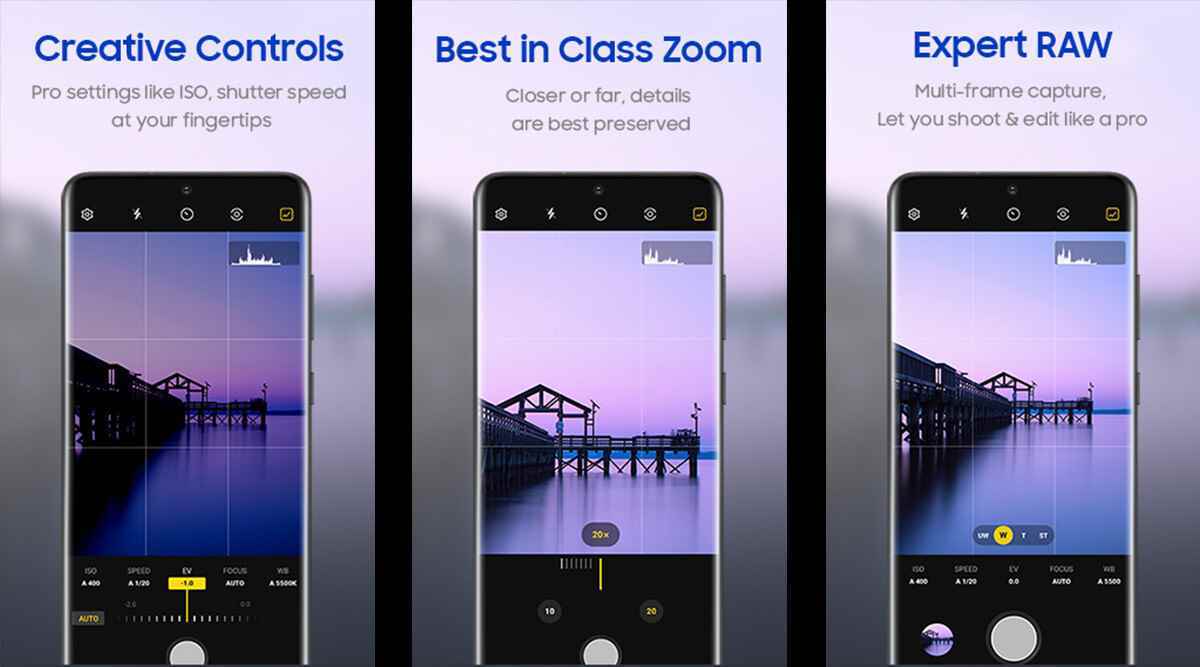 Expert RAW kamera uygulaması arayüzü - Samsung, S22 Expert RAW kamera uygulamasının nasıl ortaya çıktığını ayrıntılarıyla anlatıyor, daha fazla Galaksi için ipuçları yayınlanıyor