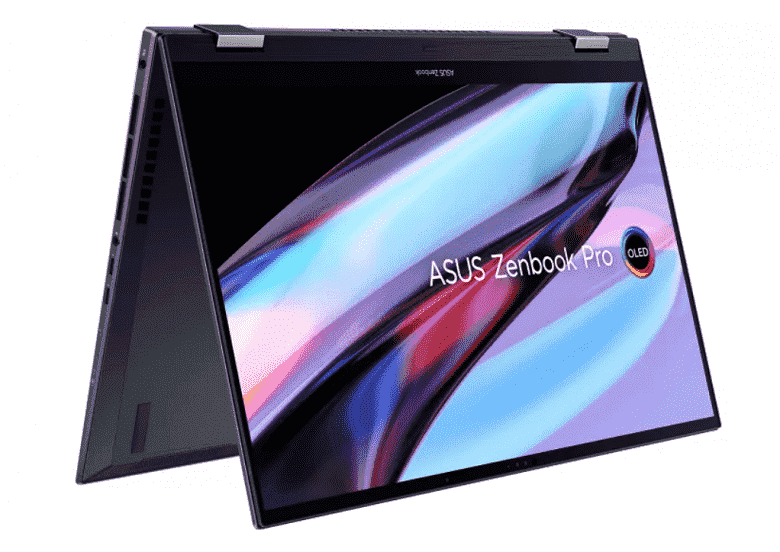 2.8K OLED ekran, 14 çekirdekli Core i7-12700H işlemci, Intel Arc A370M ayrık 3D hızlandırıcı ve tablet modu.  Bu yeni Asus ZenBook Pro 15 Flip OLED