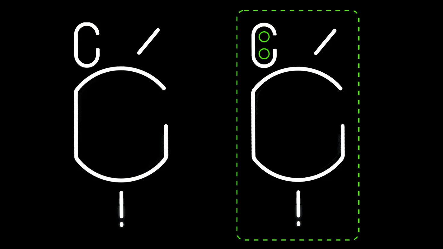 Nothing Phone 1'in tasarımını gösteren soyut çizimler