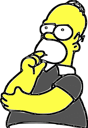 Homer Simpsons, Çizgi Film, Çizgi Roman, Tv Şovu, Düşünme