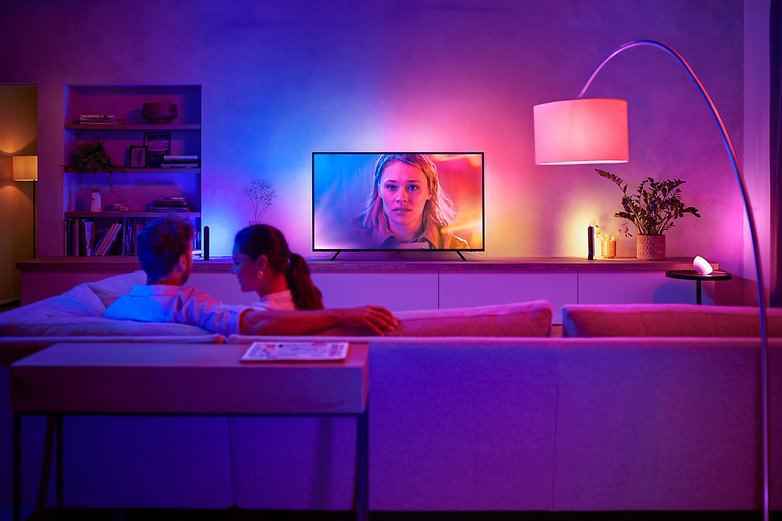 Philips Hue Degrade Işık Şeritleri kullanımda