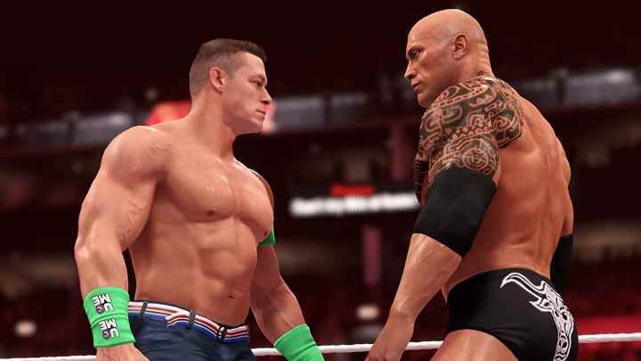 The Rock ve John Cena, WWE 2K22'de karşı karşıya geliyor.
