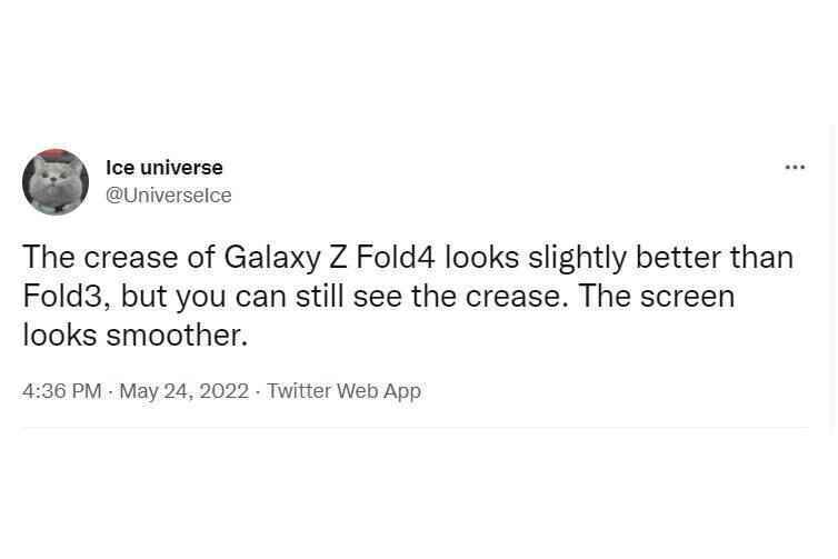 Galaxy Z Fold 4'ün hala bir kırışıklığa sahip olacağı bildiriliyor, ancak hepsi kötü haber değil