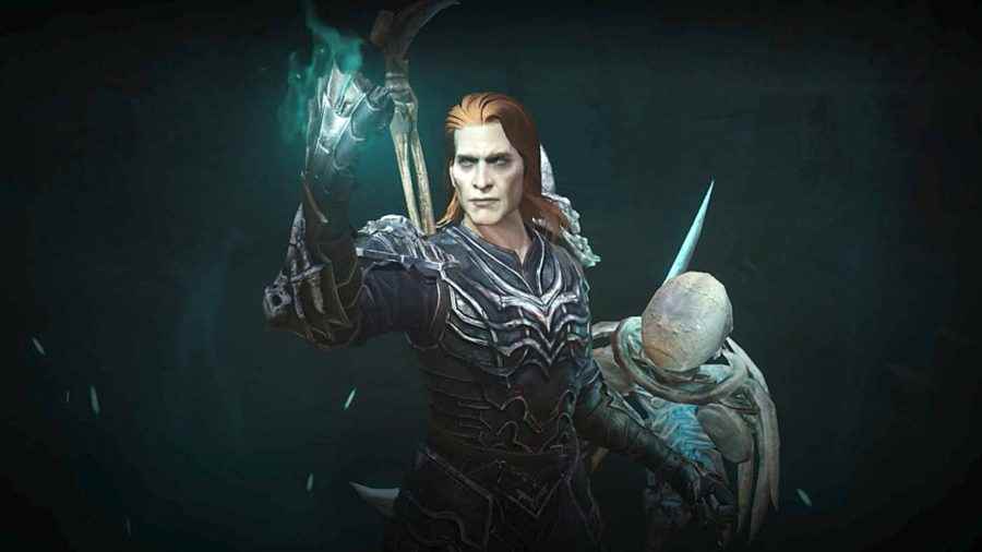 Necromancer Diablo Immortal sınıfının yakından görünümü