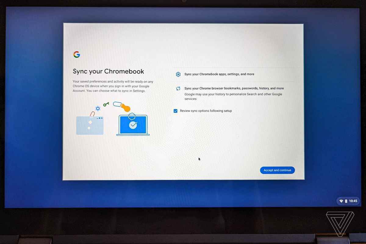 Ekran: Chromebook'unuzu senkronize edin