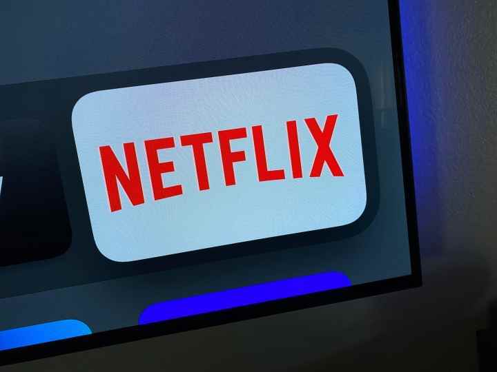 Apple TV'de Netflix uygulaması simgesi.