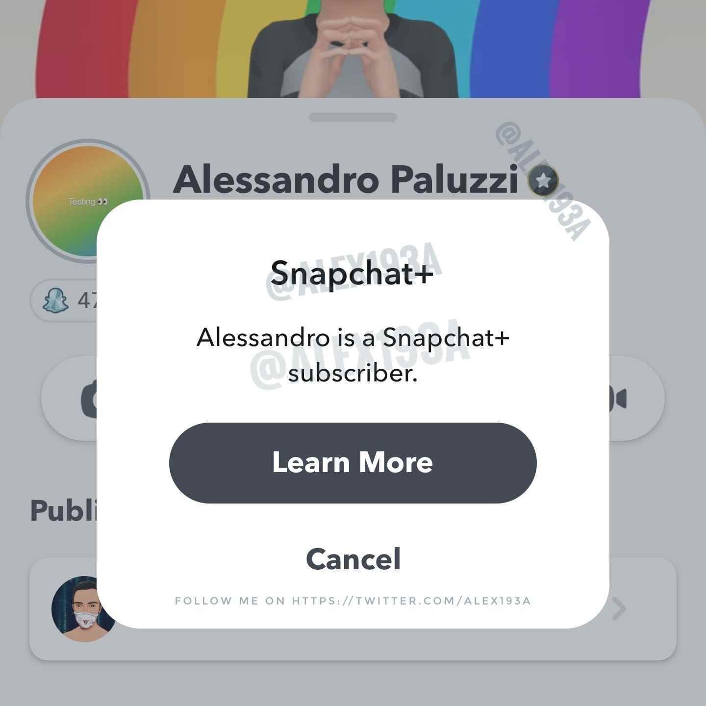 Snapchat+ takipçileri için rozet önizlemesi