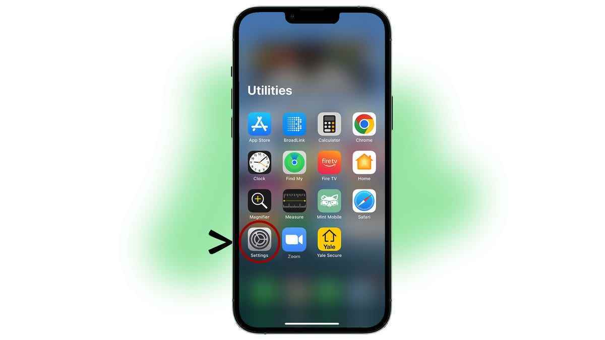 iPhone'unuzda ayarlar uygulamasını açın