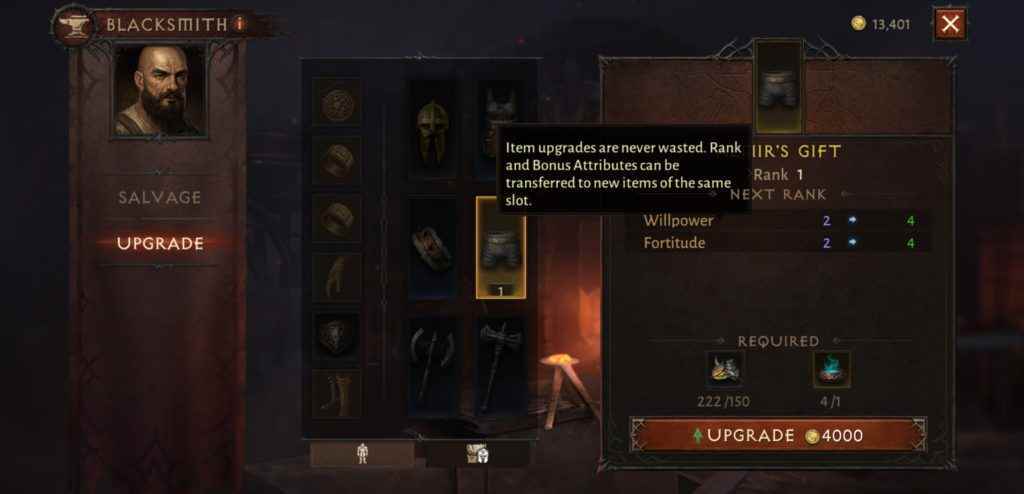 Diablo Immortal Yükseltme Donanımı