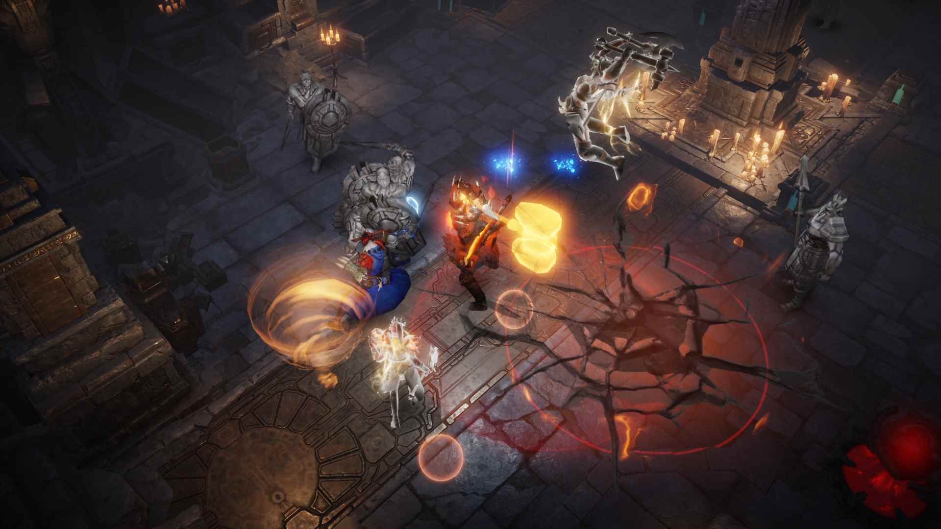 Diablo Immortal'da havaya sıçrayan bir Barbar