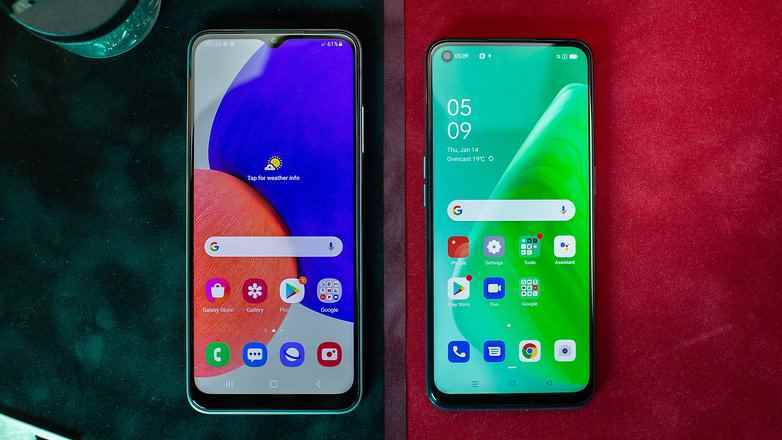 Oppo A54 ve Samsung Galaxy A22