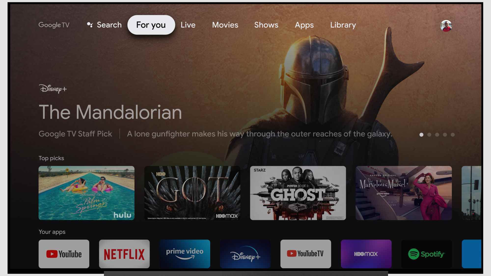 Google TV'nin ana ekranlı Chromecast