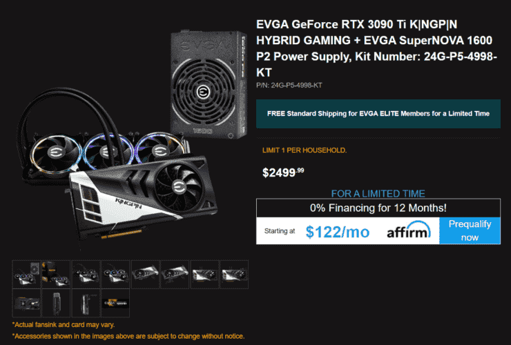 EVGA'nın GeForce RTX 3090 Ti KINGPIN Grafik Kartı, 1600W PSU İle Birlikte 2500 Dolara Geliyor US 2