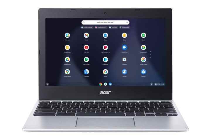 Acer Chromebook beyaz bir arka plana yerleştirilmiş.