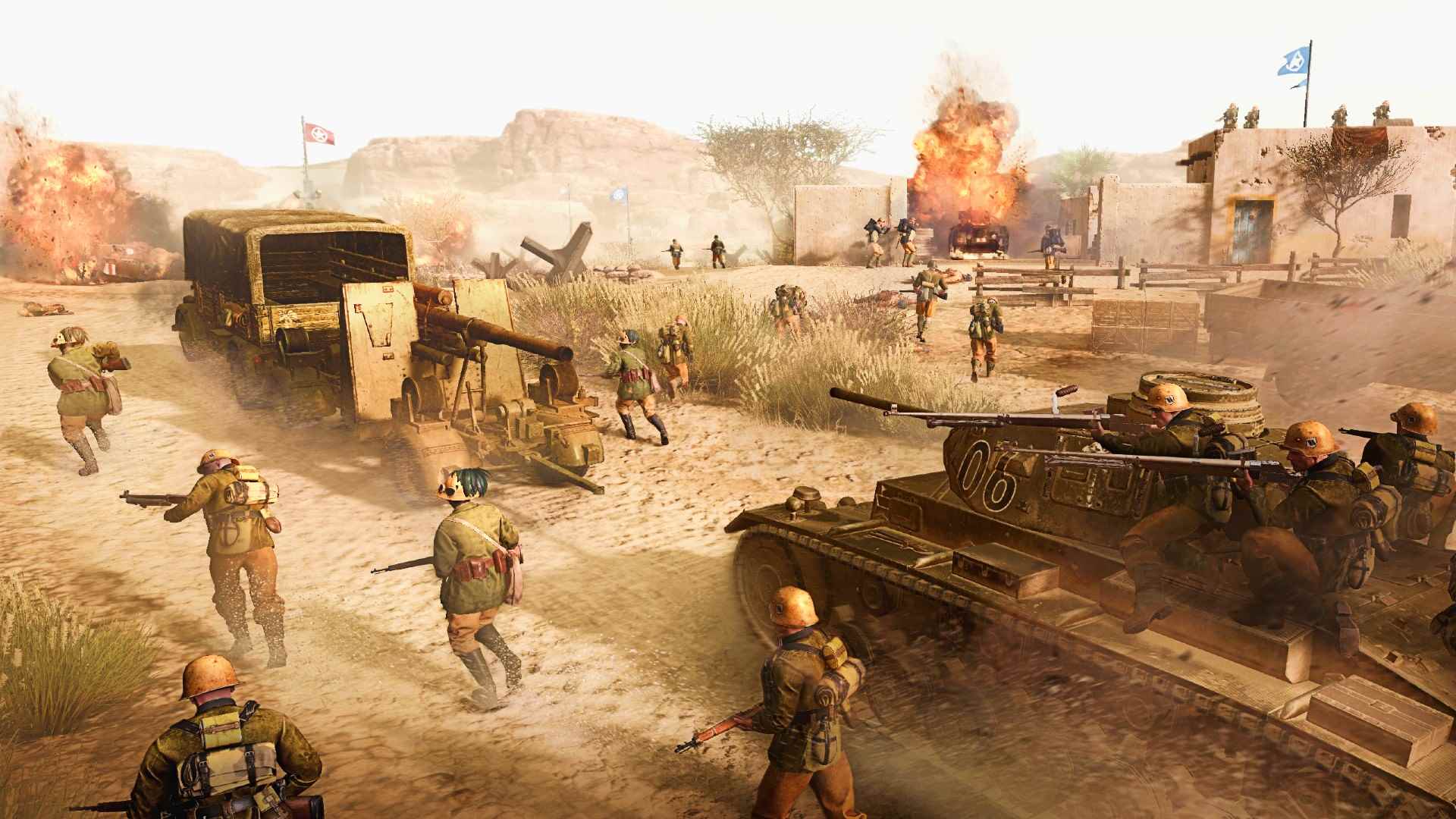 WW2 Kuzey Afrika'daki Alman kuvvetleri, Company of Heroes 3'teki bir köyü geçiyor