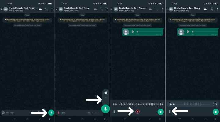 whatsapp sesli mesajlarını göndermeden önce nasıl önizlenir