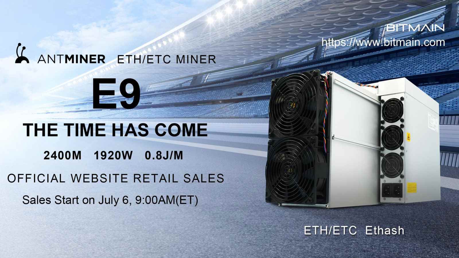 Bitmain Antminer E9 sürümü