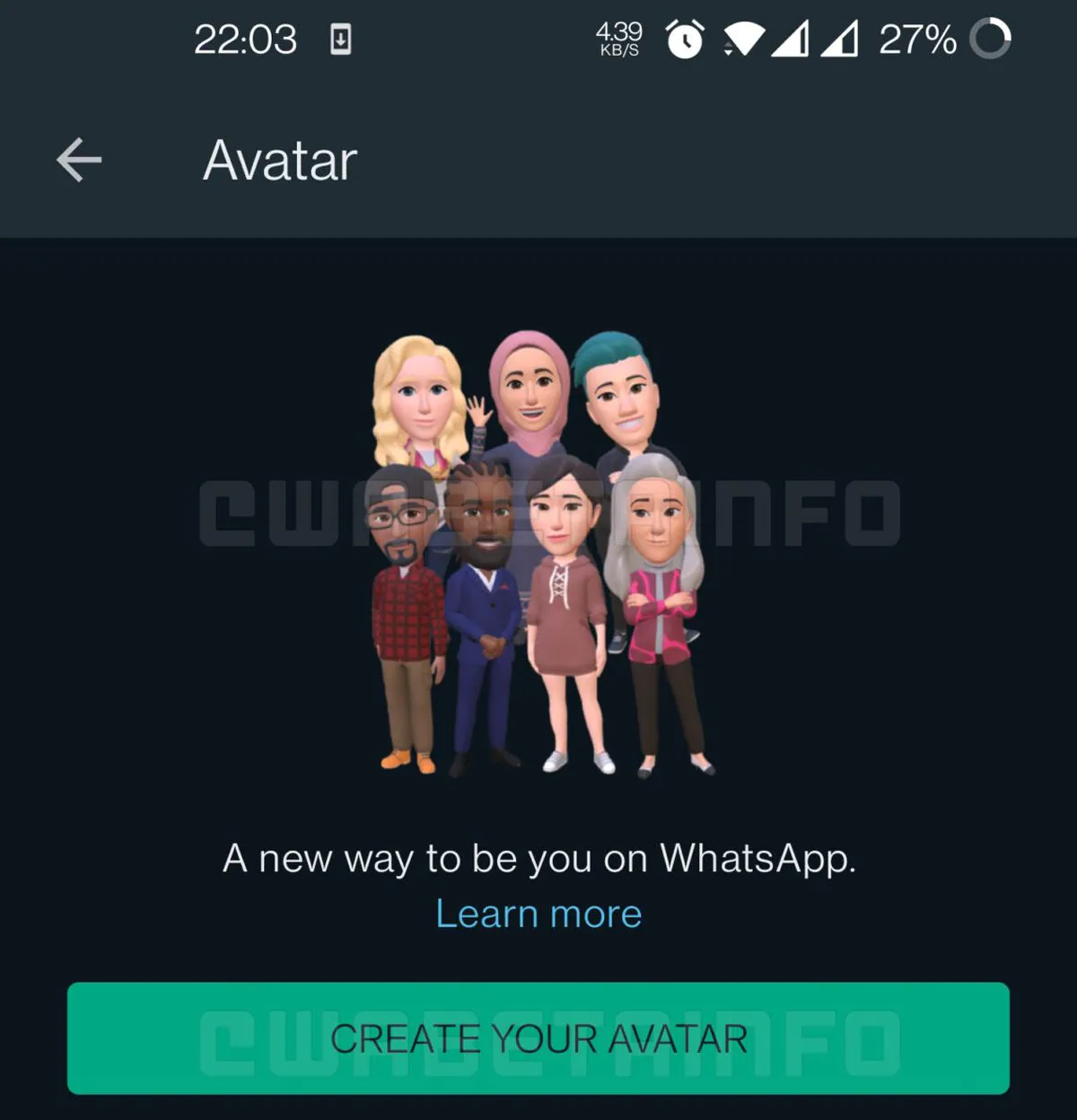 avatar özelliği whatsapp beta wabetainfo WhatsApp Avatarı