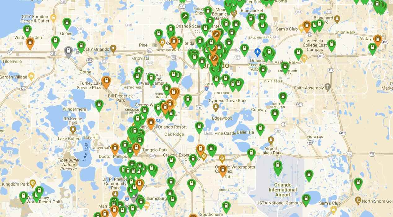 Orlando ev şarj noktaları
