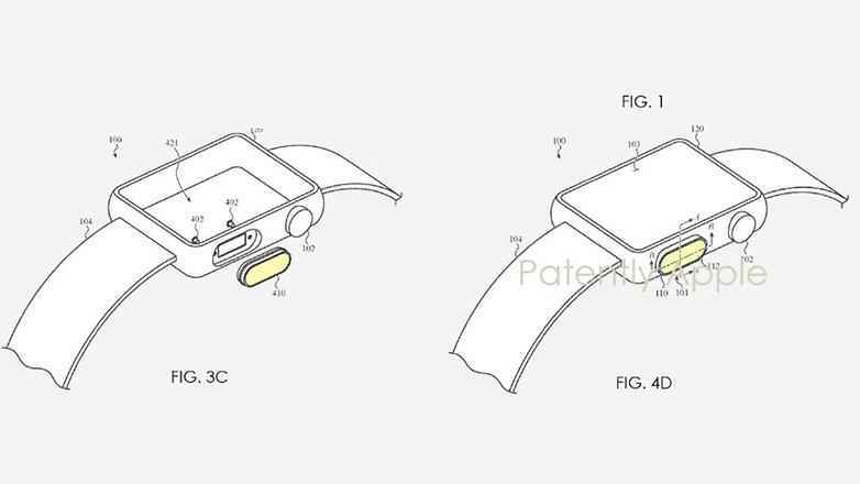 Apple Watch'ta Touch ID'yi gösteren patent.