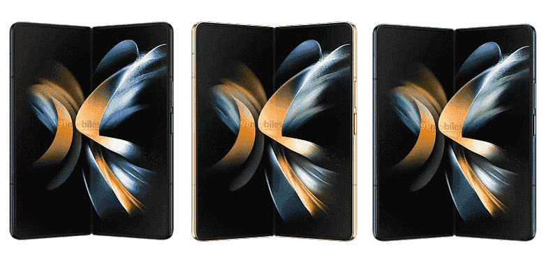 Galaxy Z Fold 4'ün ilk resmi render görüntüleri.