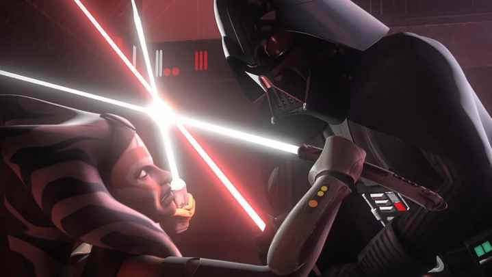 Ahsoka ve Darth Vader, Star Wars: Rebels'da düello yapıyor.