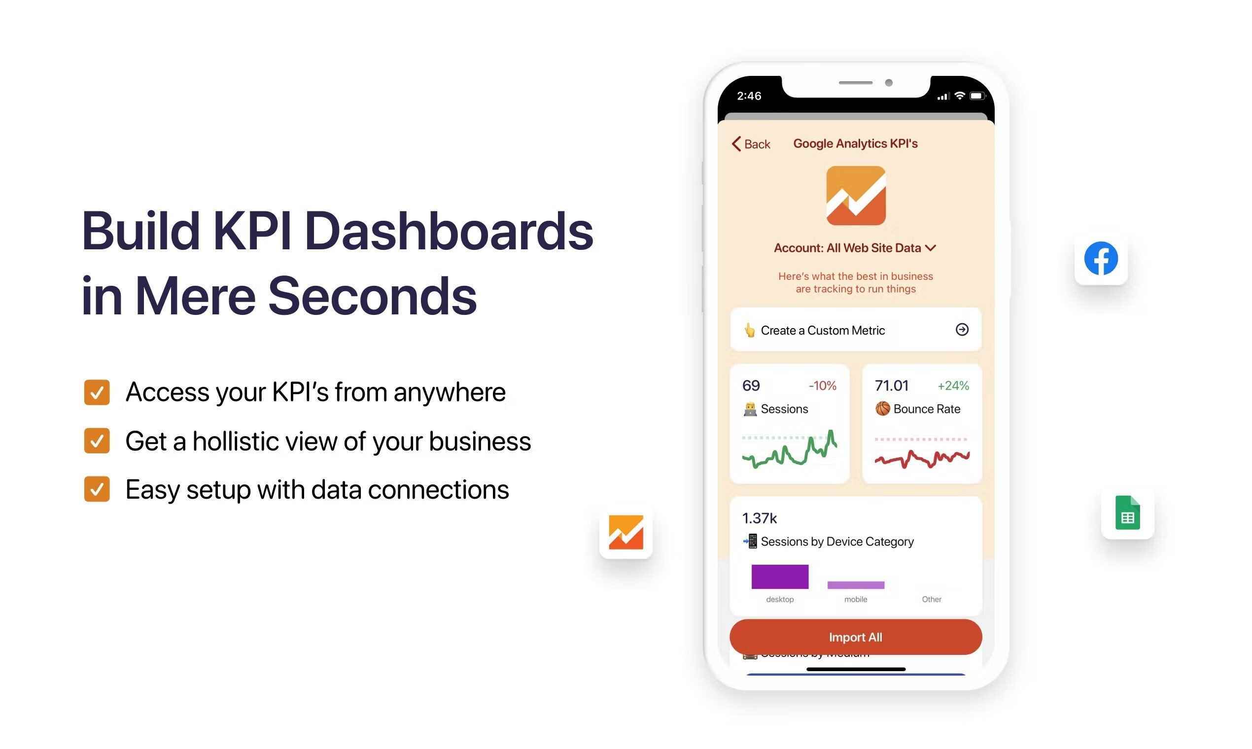 grafikler ve kpi ile datapad uygulama arayüzü